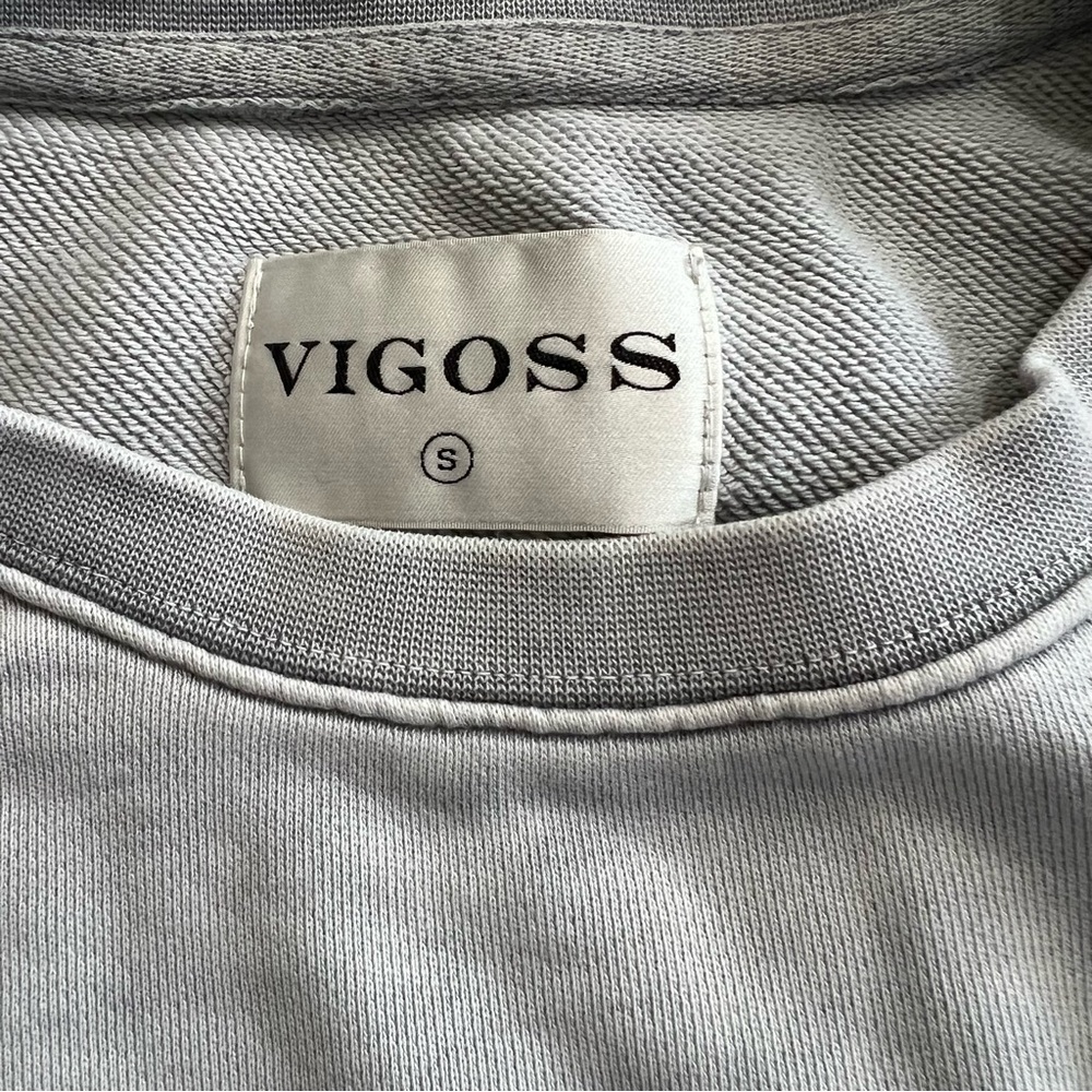 Vigoss Light Gray Crewneck Sweatshirt | Size S - Picture 2 of 4